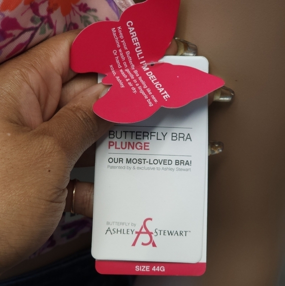 Floral Print Plunge Butterfly Bra - Picture 4 of 9